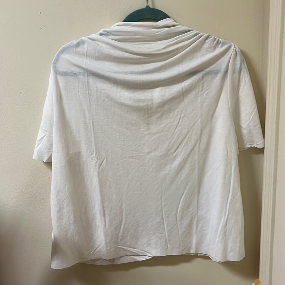 Simple Retro White Blouse, size Medium NWT